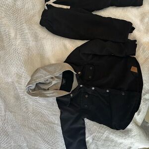 Little Bipsy Black and Gray Kids Matching Set